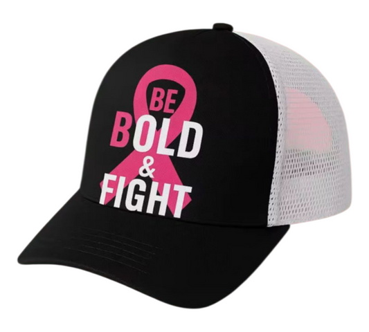 Be Bold & Fight Trucker Hat – Breast Cancer Awareness Edition