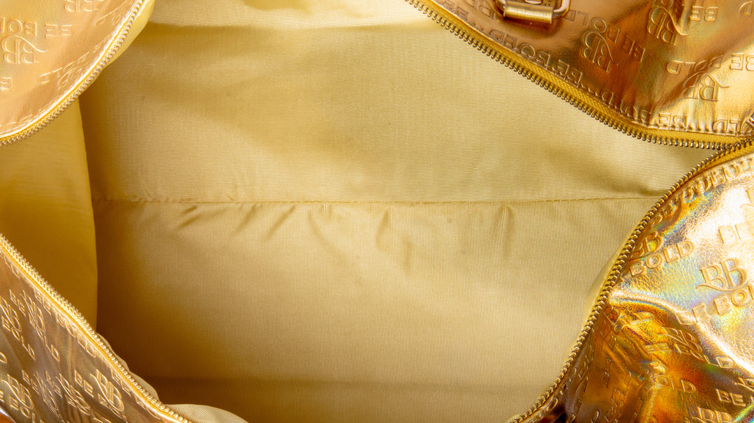The Be Bold Luxe Gold Duffel