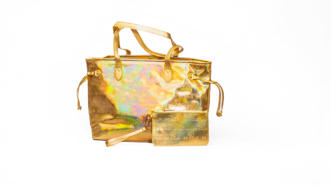 The Be Bold Luxe Gold Tote Set