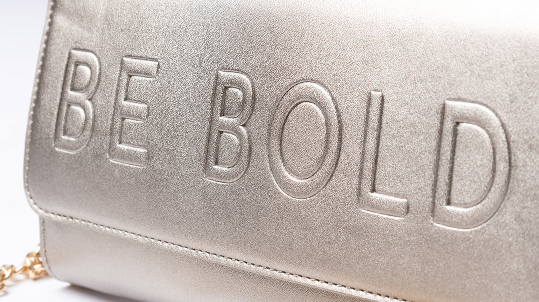Be Bold Pewter Luxe Chain Bag