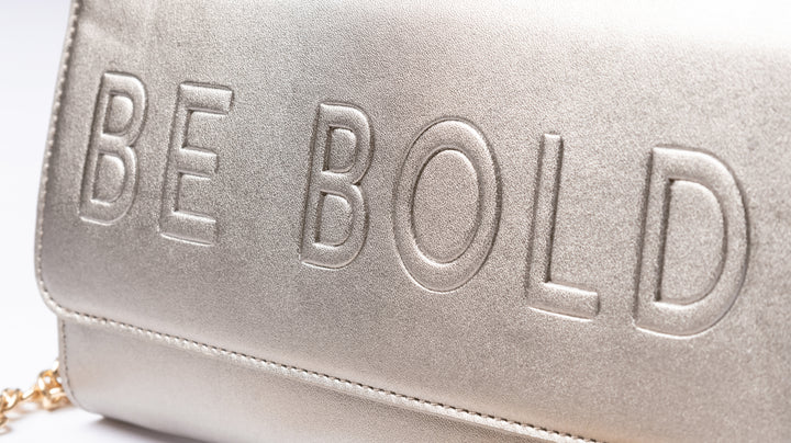 Be Bold Pewter Luxe Chain Bag