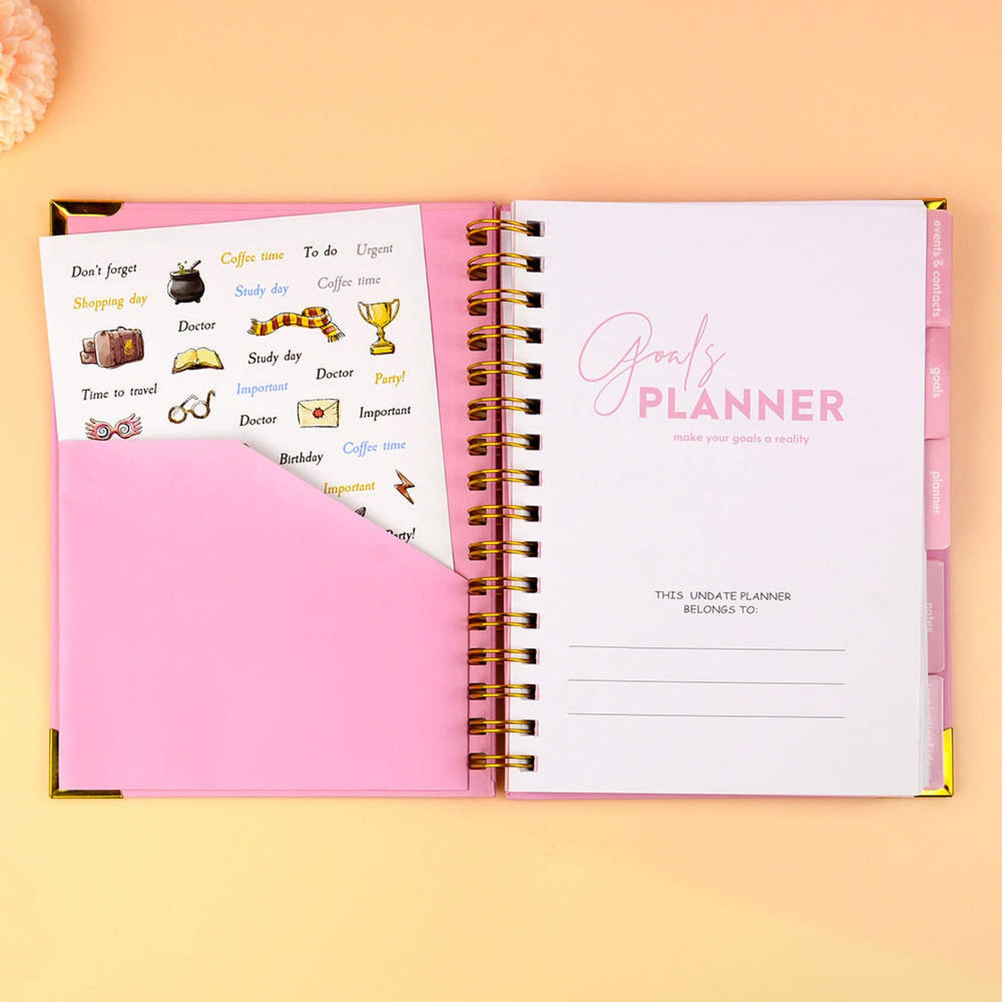 bold plannerbe bold undated goals planner