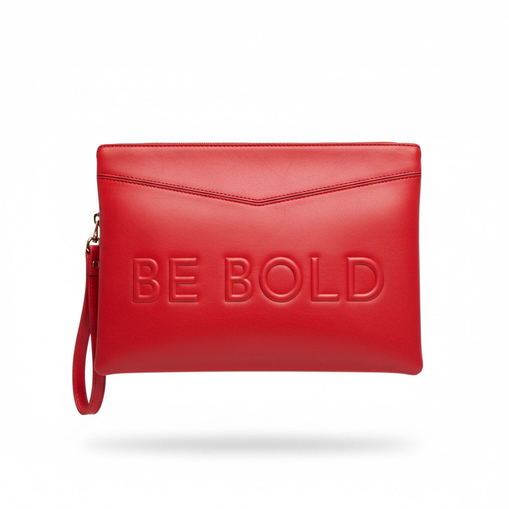 Be Bold Red Luxe Wristlet