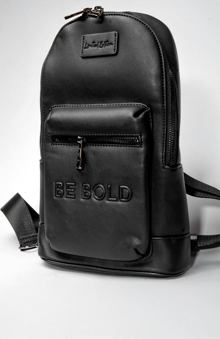 The Be Bold Black Luxe Crossbody Backpack