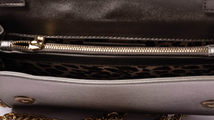 Be Bold Pewter Luxe Chain Bag