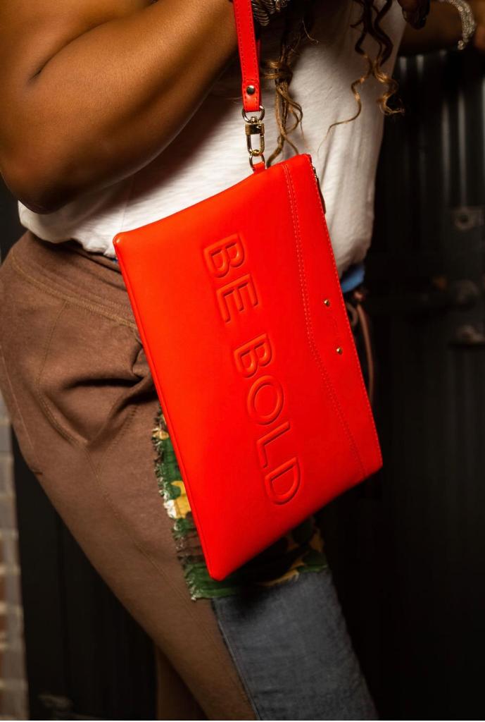 Classic Cloth Pouch Bag - Radiant Red Clutch Bag